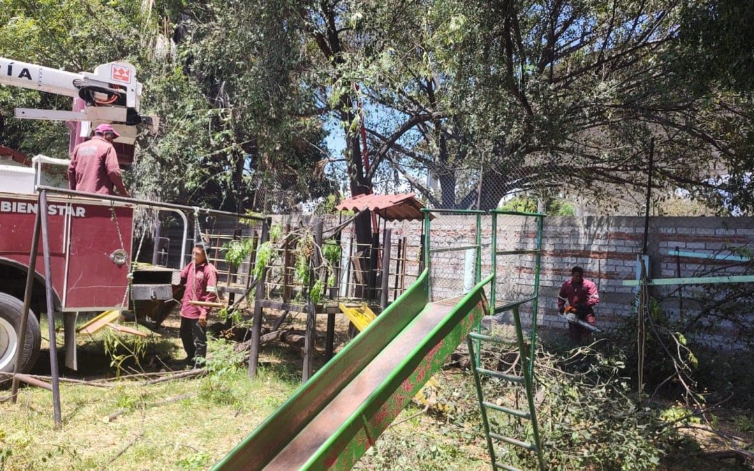 La seguridad de las y los niños que asisten al Jardín de Niños «Luis G. Urbina» de la Agencia de Rancho Nuevo es importante.